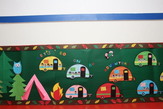 Engaging Classroom Setup: Colorful Camping Tents and Bonfire Decor by CHIREC Teachers for PP1A Simbas