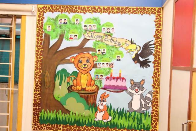 Vibrant Jungle Safari Classroom Decor Featuring Student Birthdays