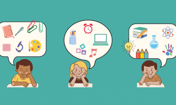 A Virtual World for Every Learner Three students picturing the joy of exploring new ideas and skills.