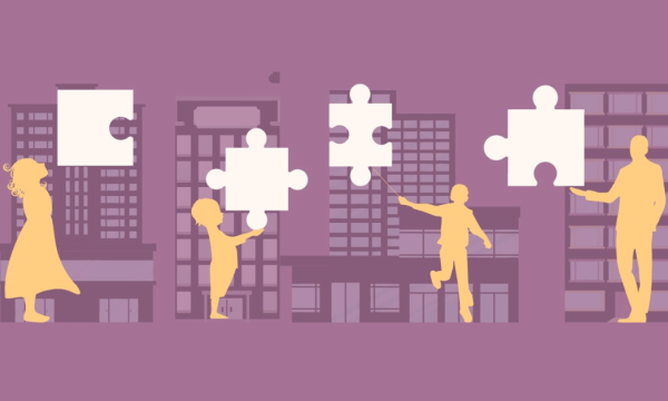 Connect Today_CHIREC Blog 4 characters holding puzzles depicting connection