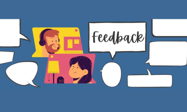 How the pandemic taught me the value of feedback - CHIREC Blog two people communicating online, taking feedback