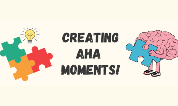 My Encounter with Active Learning - CHIREC Blog a brain holding a puzzle card to connect and create aha moments